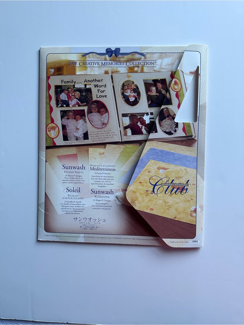 Creative Memories Sunwash Scrapbook Sticker Paper Pack - Memory Keepers Club